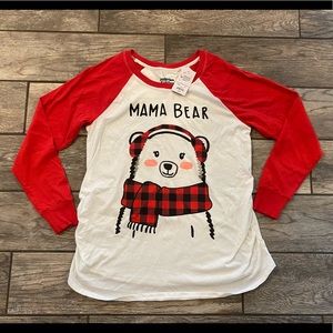🐻 Mama Bear maternity pajama top